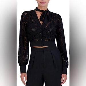 NEW BCBGMAXAZRIA Lace Crop Top